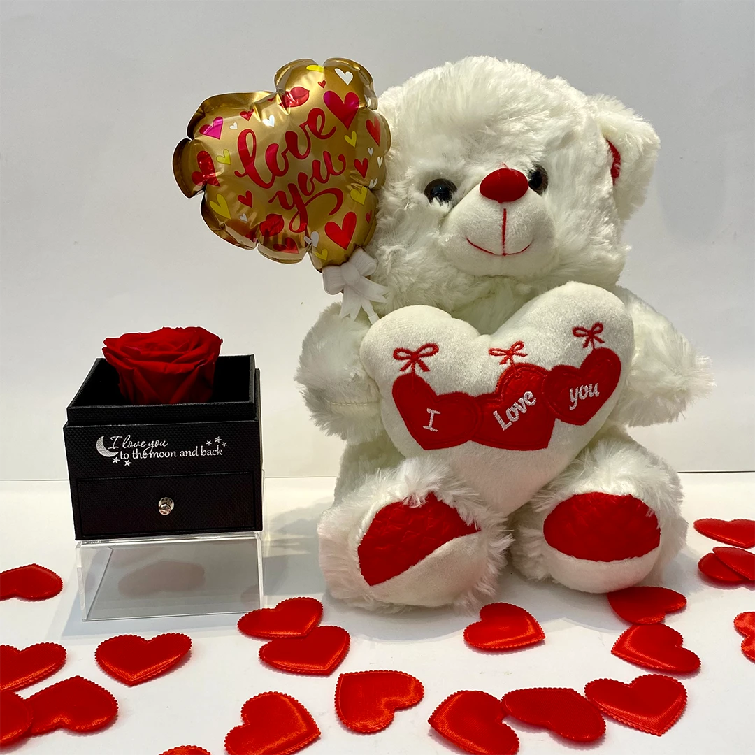 nyakláncos örök rózsa plüss macival