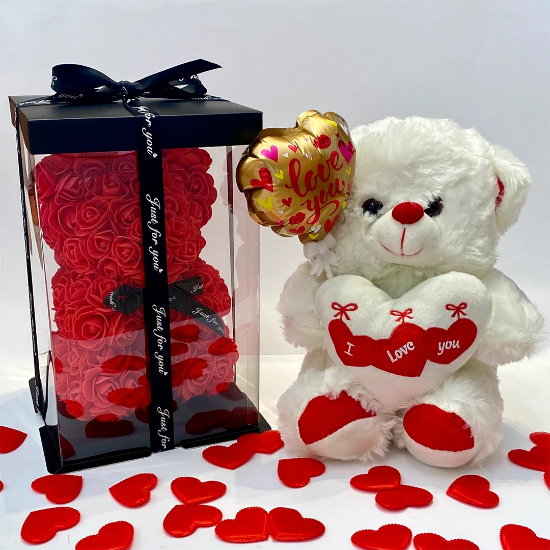 ajándékszett macikkal