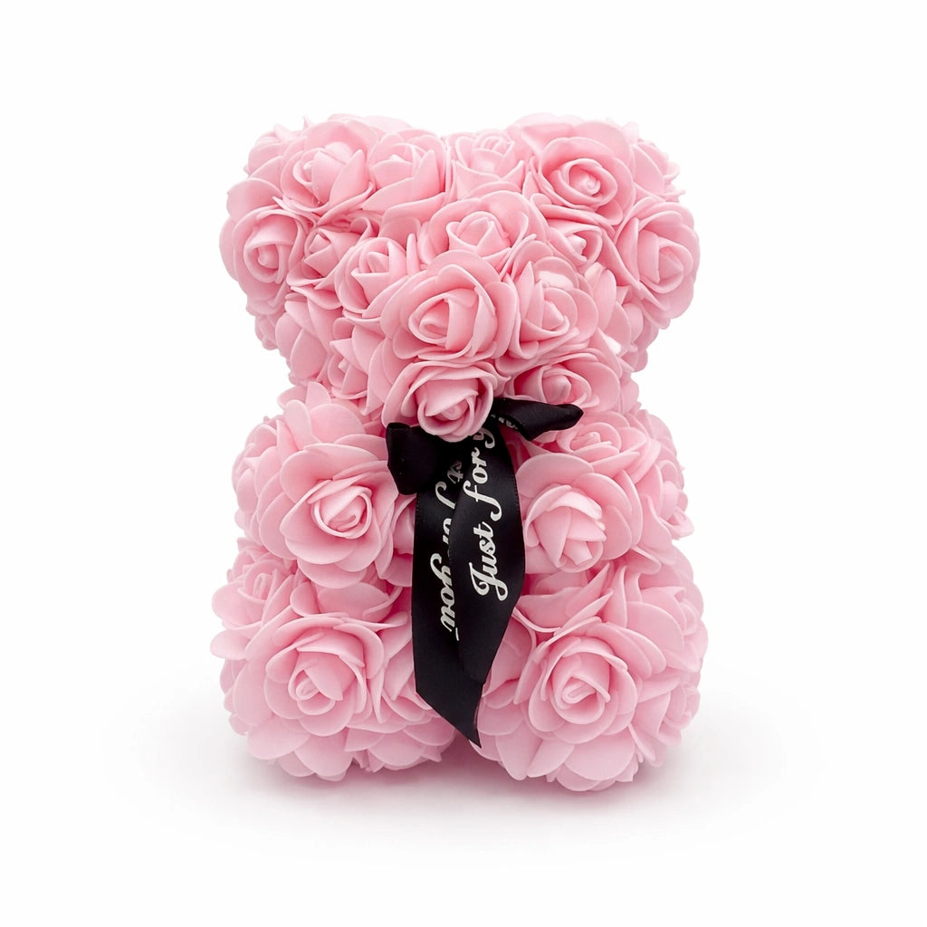 rózsaszín rózsa maci