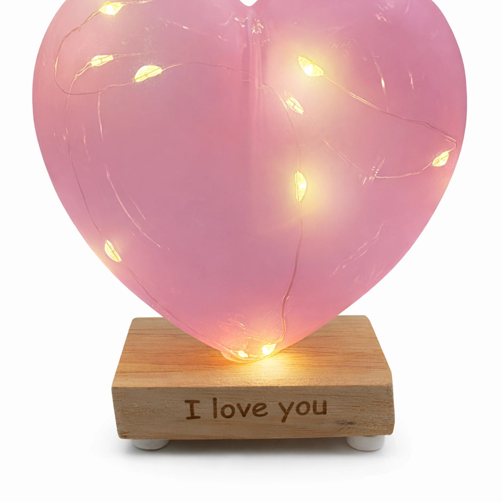 rózsaszín üveg szív i love you