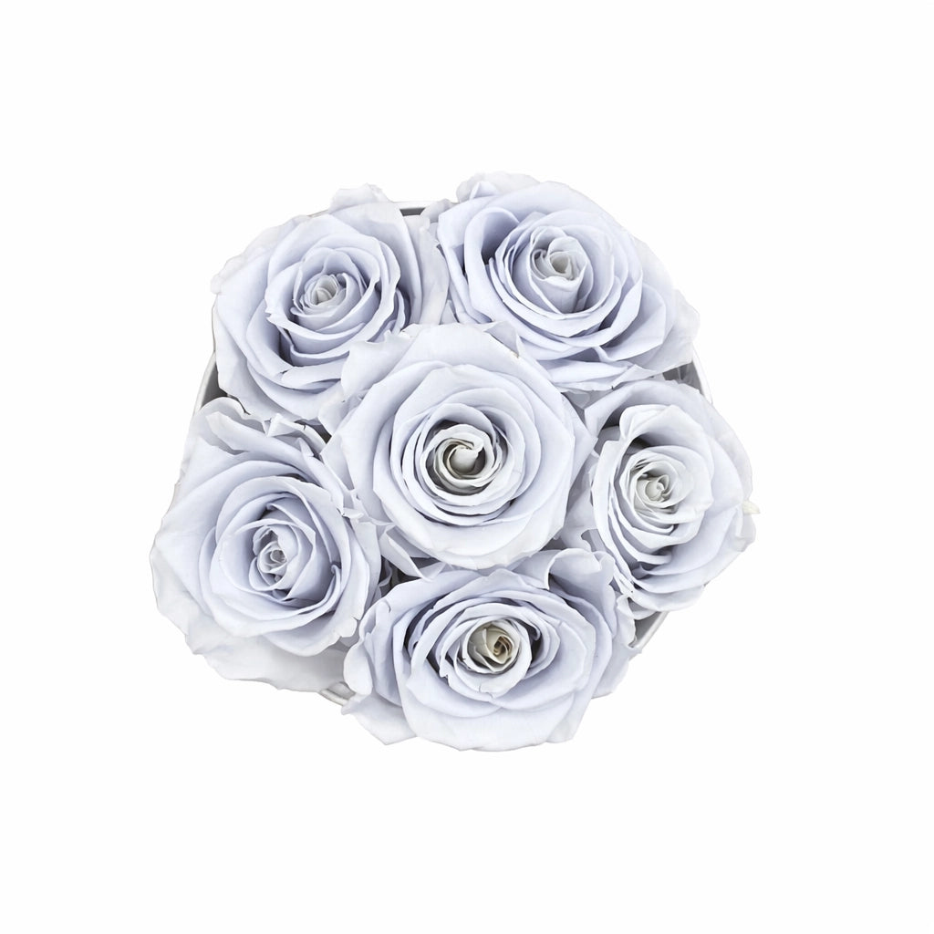 kék örökrózsa csokor világos