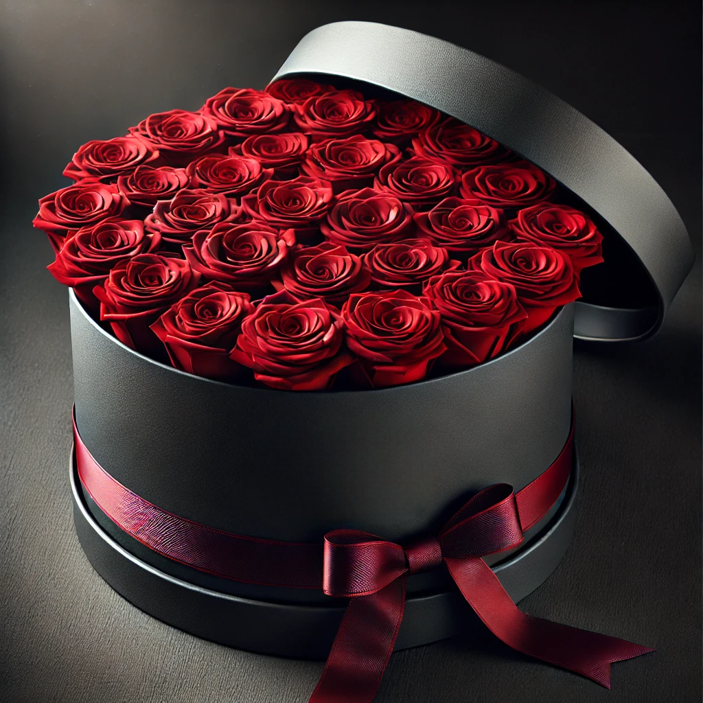 Örökrózsa csokor: elegancia és tartósság egyetlen dobozban