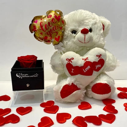 nyakláncos örök rózsa plüss macival