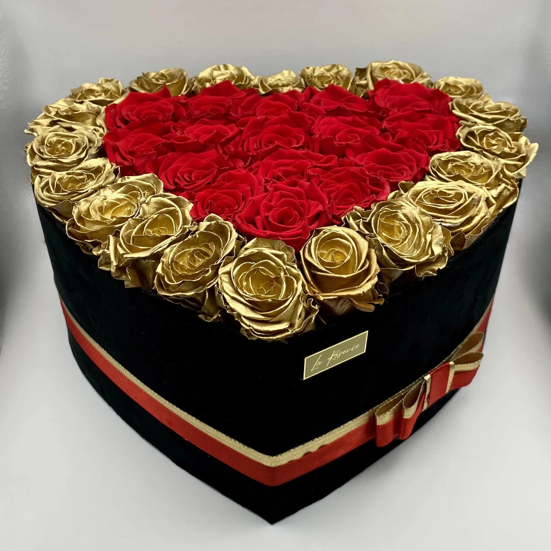 arany és vörös örökrózsa box