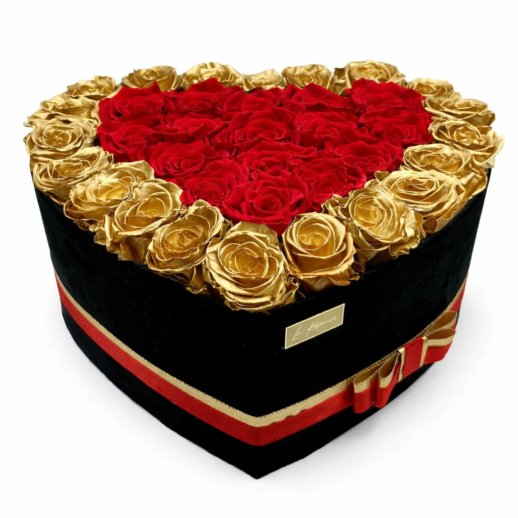 arany és vörös örökrózsa box