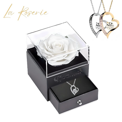 fehér örökrózsa nyaklánc