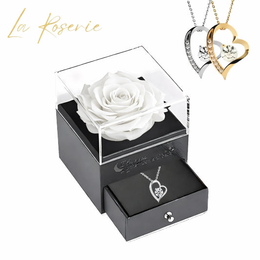 fehér örökrózsa nyaklánc