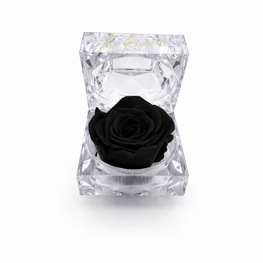 illatos fekete örök rózsa dobozban