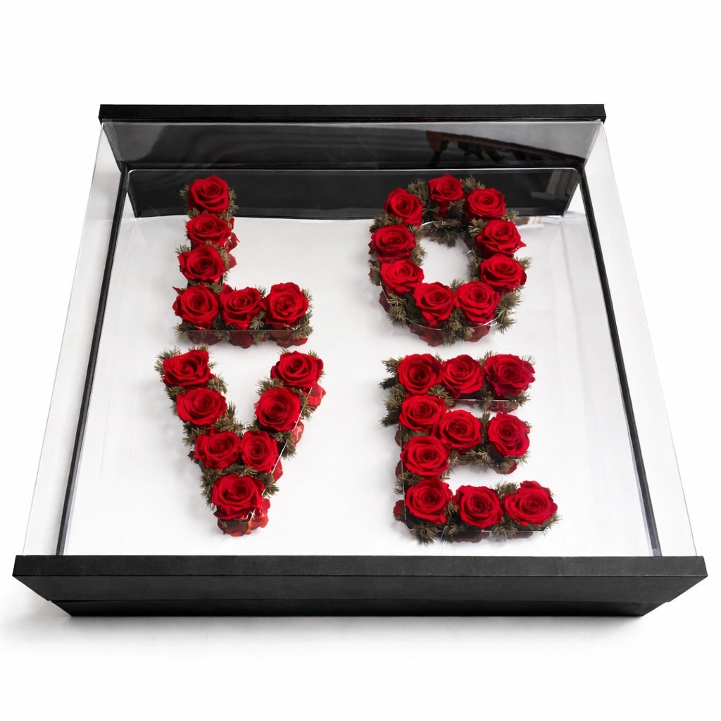 LOVE örök rózsa doboz