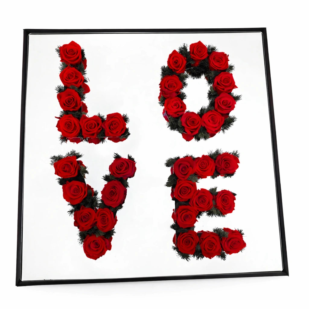 love örök életű rózsa tükörrel