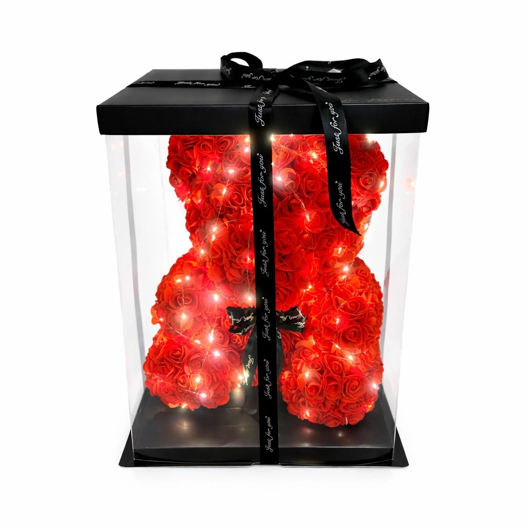 led rózsa maci óriás