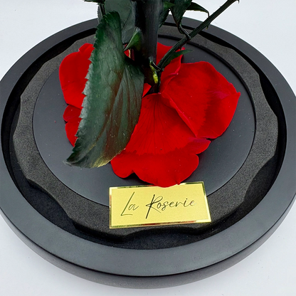 szív alakú örökrózsa üvegben