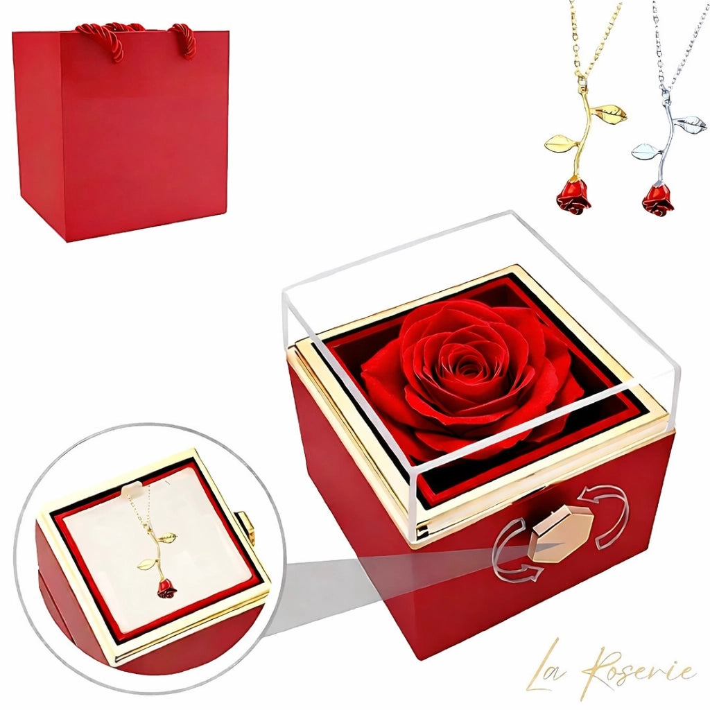 örök rózsa nyaklánccal