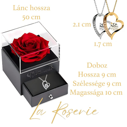örök rózsa nyaklánc mérete