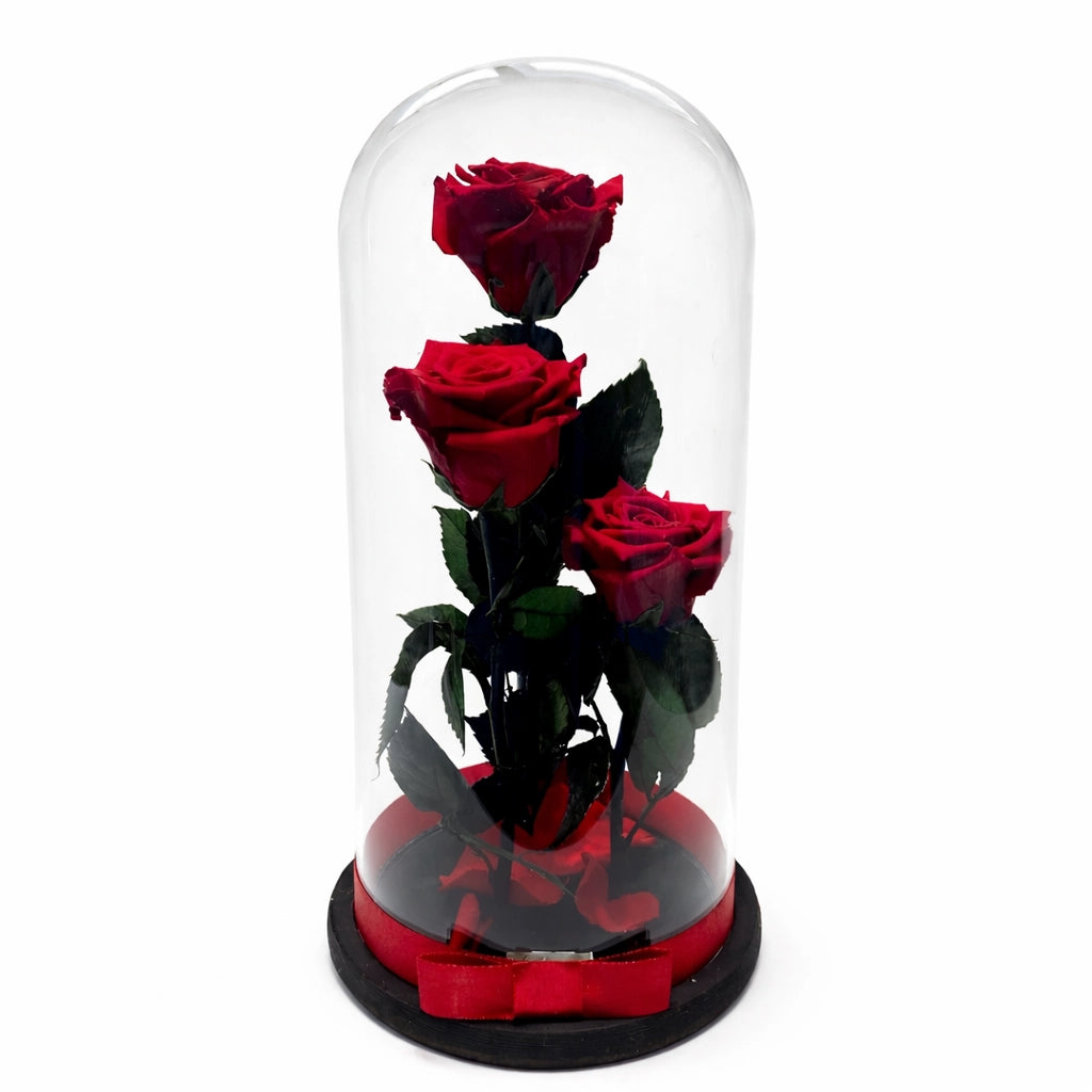 3 óriás örök rózsa üvegben