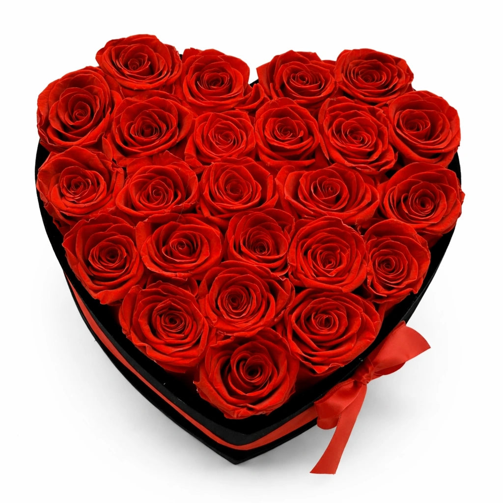 örökrózsa doboz szív