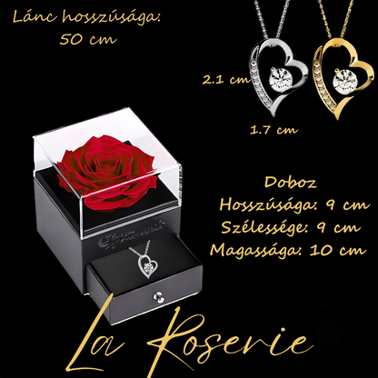 örök rózsa nyaklánc mérete