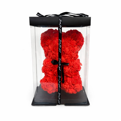 örök rózsa maci díszdobozban