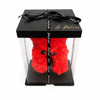 örök rózsa maci díszdobozban