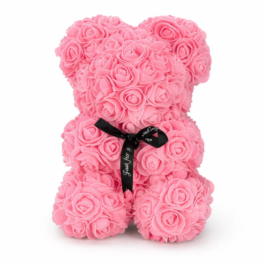 rózsa maci 25 cm rózsaszín