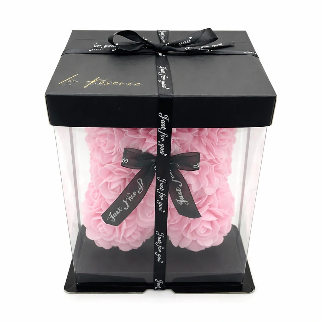 rózsaszín rózsa maci