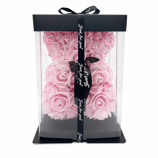 rózsaszín rózsa maci