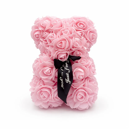 rózsaszín rózsa maci