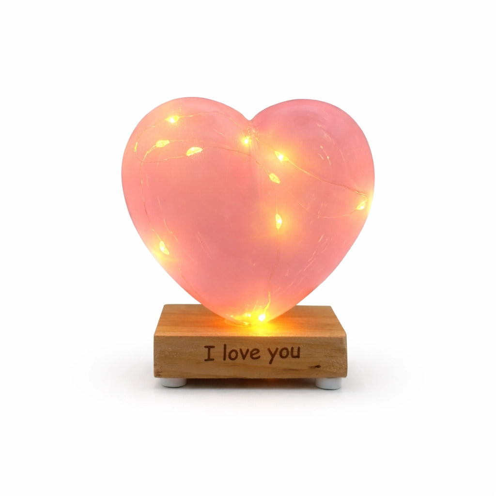 rózsaszín üveg szív i love you