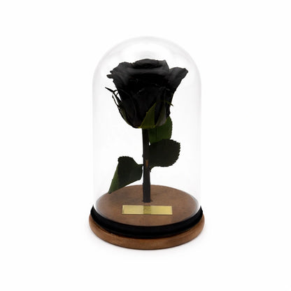 fekete örökrózsa üvegben