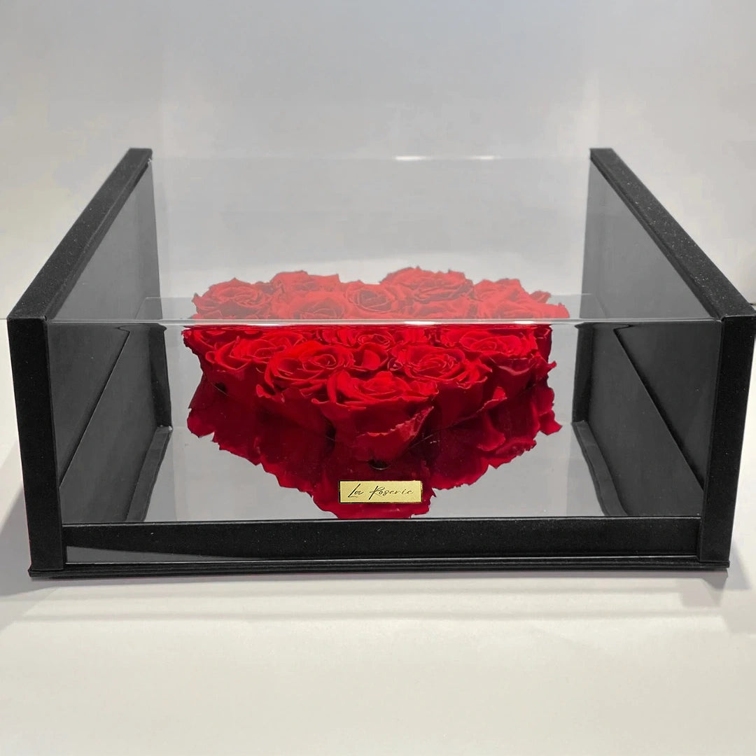 örök rózsa box szív dobozban