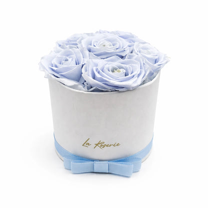 világoskék örökrózsa dobozban