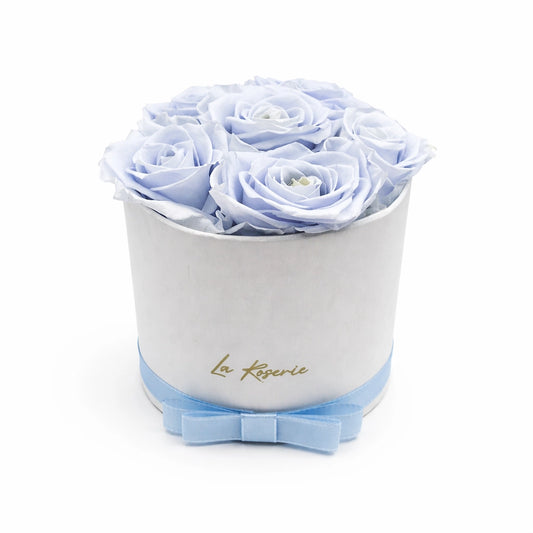 világoskék örökrózsa dobozban