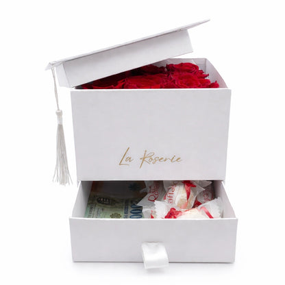 talár kalap örök rózsa ajándékdoboz